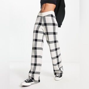 Vero Moda Check Pants In Moda Knit Pull On XXL NWT